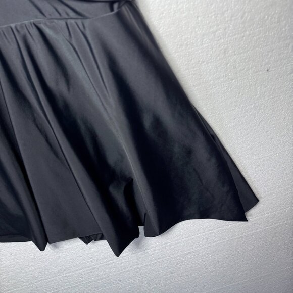 Torrid Womens Plus Sz 1 1X Black Asymmetrical One Piece Swim Dress Bathing Suit - Picture 8 of 12